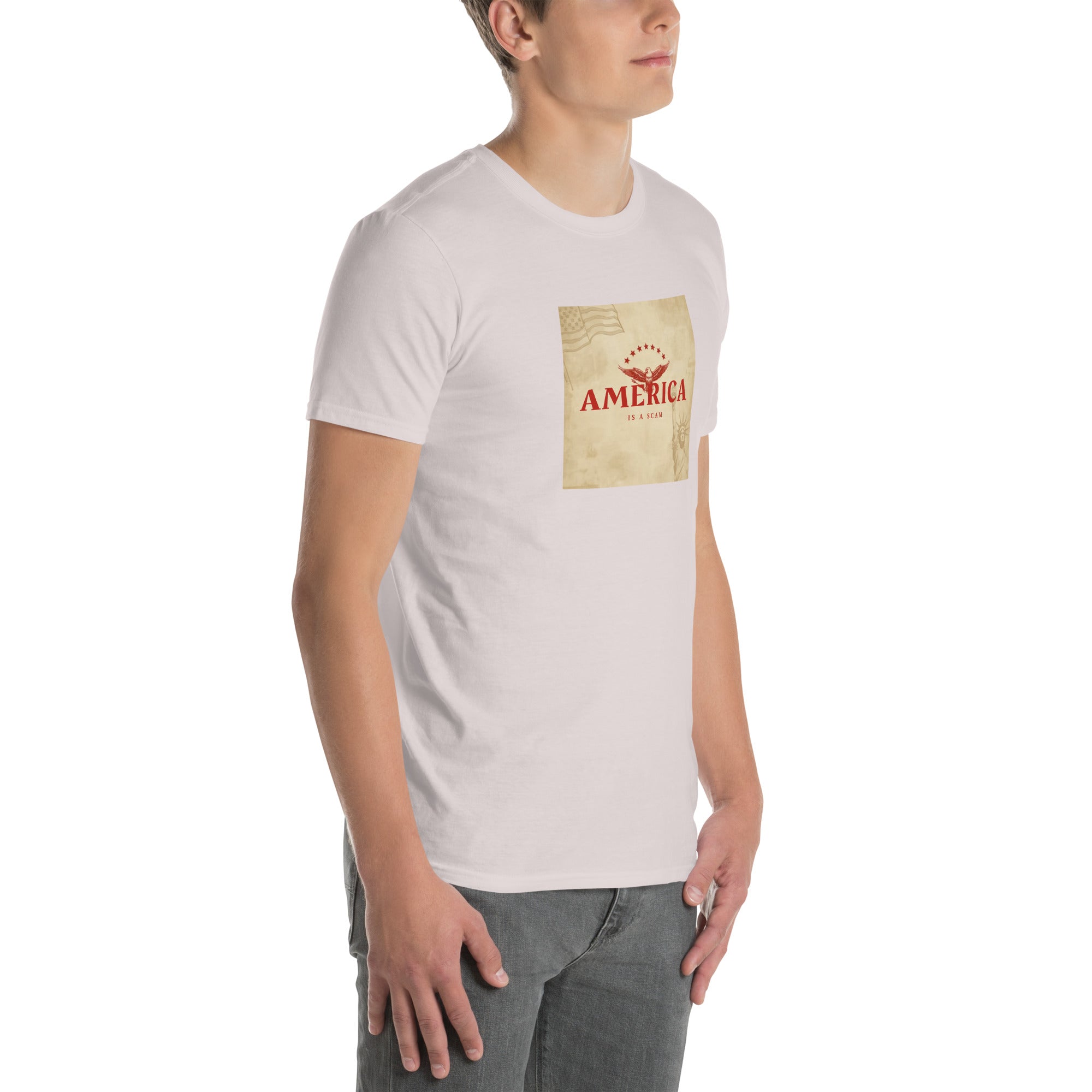 America Is A Scam Short-Sleeve Unisex T-Shirt