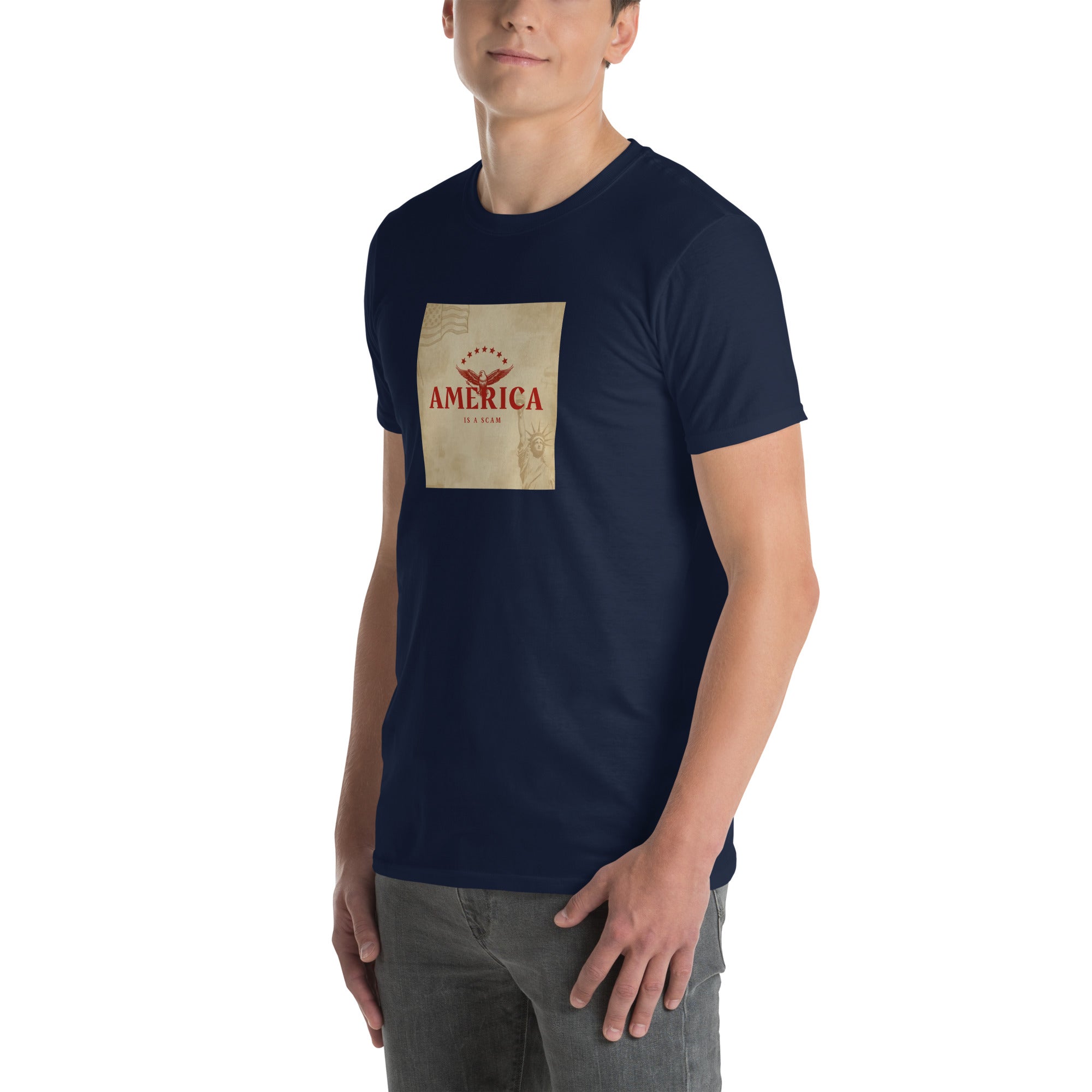 America Is A Scam Short-Sleeve Unisex T-Shirt