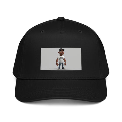 Move In Silence 5 panel cap in Black with front graphic patch