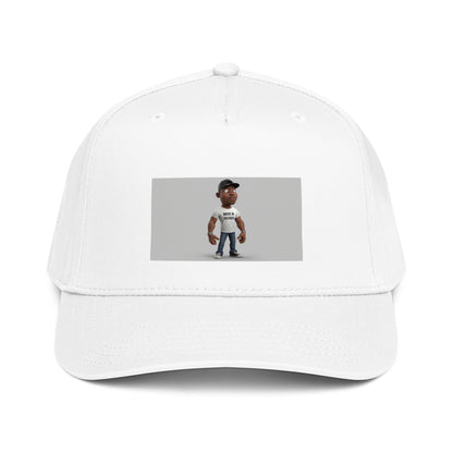 Move In Silence 5 panel cap in White with front graphic patch