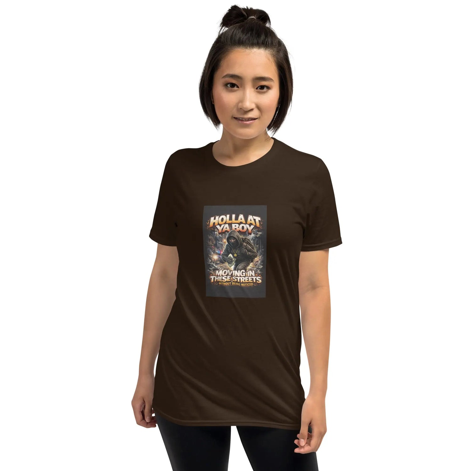 Move In Silence Unisex T-Shirt Moving In These Streets – Dark Chocolate Front


